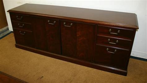 Kimball President Walnut Executive Desk Credenza Set