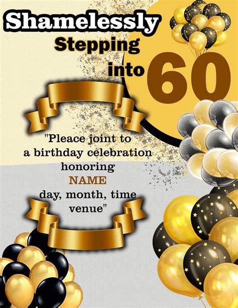 Entry 90 By Dreamart06 For Elegant 60th Birthday Flyer Design Freelancer