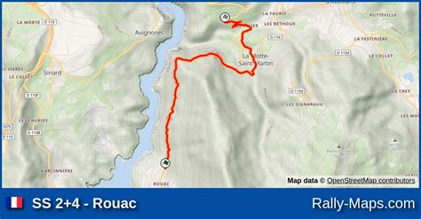 SS 2 4 Rouac stage map Rallye Régional de la Matheysine 2019 Coupe