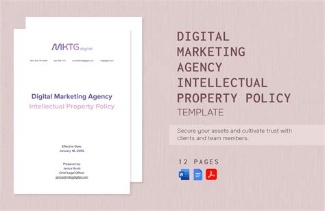 Digital Marketing Agency Intellectual Property Policy Template In Word