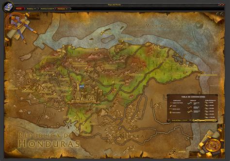 Honduras, en el estilo de World of Warcraft (2024) - Mapas Milhaud