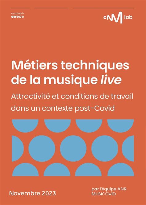 Pdf M Tiers Techniques De La Musique Live Attractivit Et Conditions