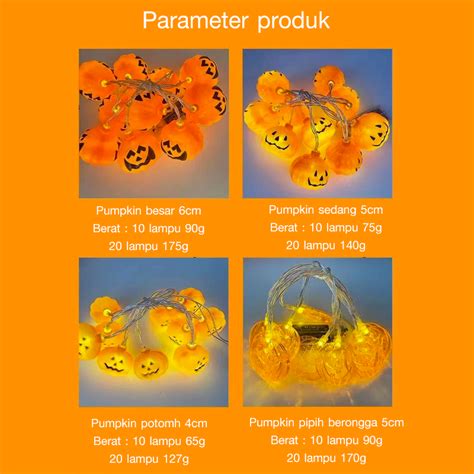 Jual Lampu Tumblr Led Model Pumpkin String Lights Lampu Dekorasi Hari