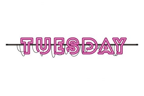 Premium Vector | Tuesday label in neon light isolated icon