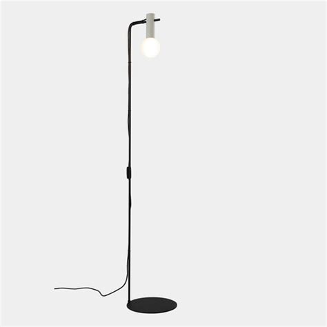 LEDS C4 Nude Single Curved Lampadaire Gris Noir Luminaire Fr