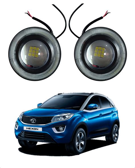 Buy Trigcars Tata Nexon New Angel Eye Fog Lamp Drl Light Led Panal