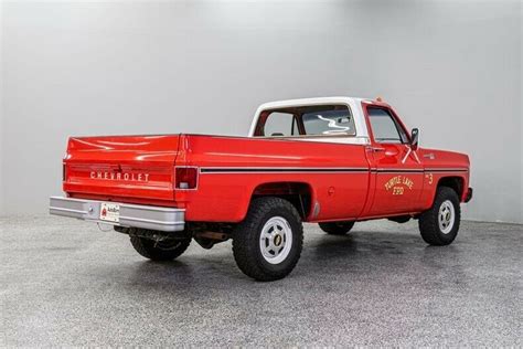 Chevrolet Scottsdale Miles Red W White Top Pickup Truck