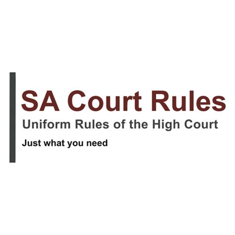 Rules Of The High Court SA Court Rules