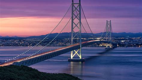 Akashi Kaikyo Bridge Drawing, Akashi kaikyo bridge wallpaper ...