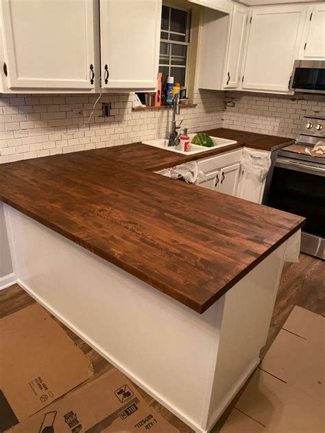 The Diy Faux Butcher Block Countertop The Tutorial Artofit