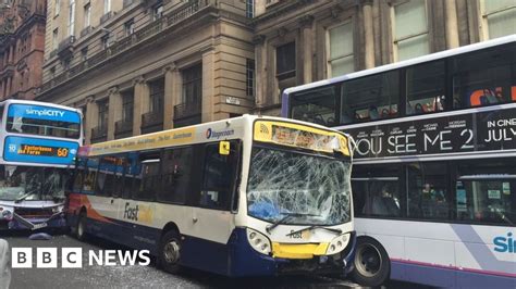 Driver Suspended After Runaway Bus Crash In Glasgow Bbc News