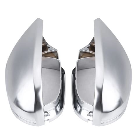 1 Pair Rearview Mirror Shell Cover Protection Cap Matte Chrome Housing For Audi A6 C7 S6 2012