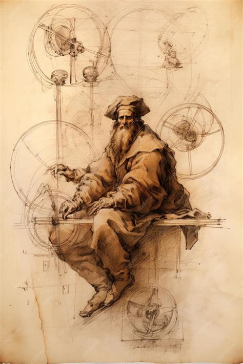 Premium Photo Leonardo Davinci Concept Sketch