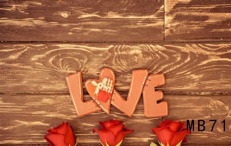 Mohome 7x5ft Valentines Day Decorations Wood Wall Photography Backdrops