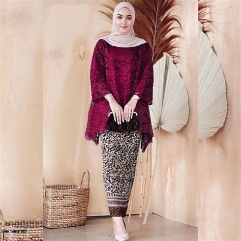 PROMO SETELAN KEBAYA Kebaya Rinjani Jumbo Set Brukat Setelan Brokat