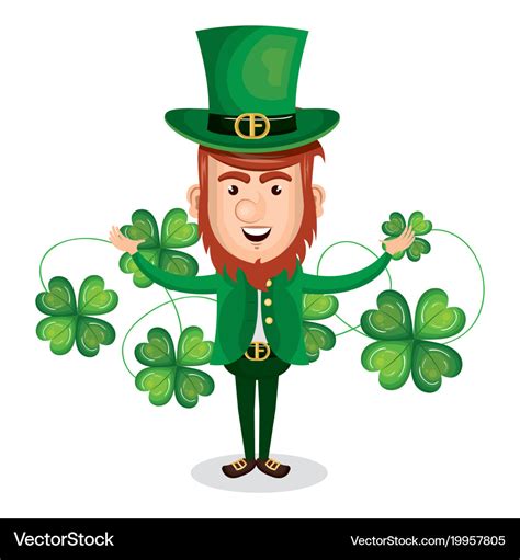 Leprechaun saint patrick day character Royalty Free Vector