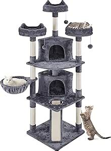 Yaheetech Rascador Árbol para Gatos Grandes Torre de Gatos de 193cm de