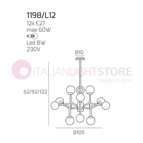 Clear 1198 Top Light Grande Lampadario Moderno Ottone Nero Sfere Vetro