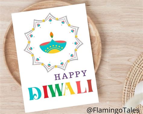 Happy Diwali Printable Cardssimpleinstant Downloaddigital - Etsy