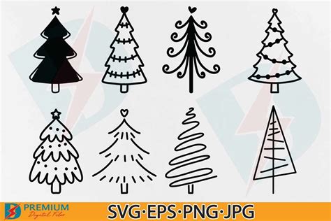 Christmas Tree Svg Bundle Xmas Trees Graphic By Premium Digital Files · Creative Fabrica