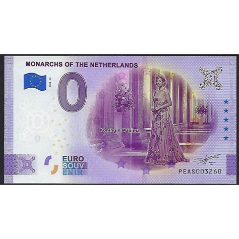 0 Euro Biljet Nederland 2020 Monarchs Of The Netherlands Koningin Maxima