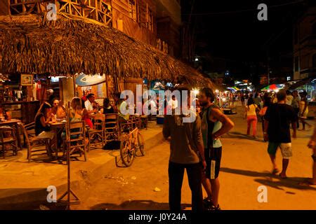 Nightlife in Montañita, Ecuador Stock Photo - Alamy