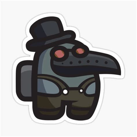 Among Us Plague Doctor Stickers | Redbubble