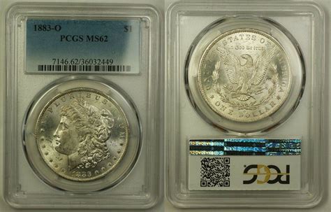 1 Coin 1883 O Morgan Silver Dollar PCGS MS 62 Brilliant Uncirculated