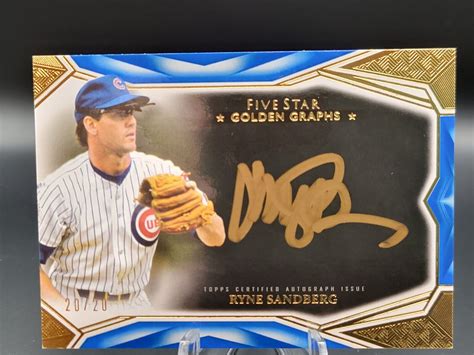 Topps Five Star Golden Graphs Ryne Sandberg Gg Rs Cubs Ssp