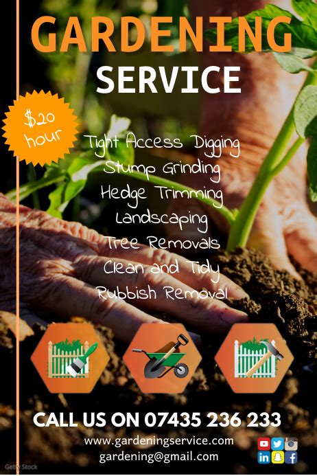 Gardening Services Flyer Template Postermywall