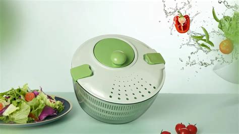 4l Capacity Plastic Manual Vegetable Dryer Salad Spinner As Seen On Tv