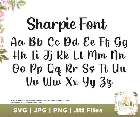 Sharpie Font Sharpie Pen Font Handwritten Font Calligraphy - Etsy