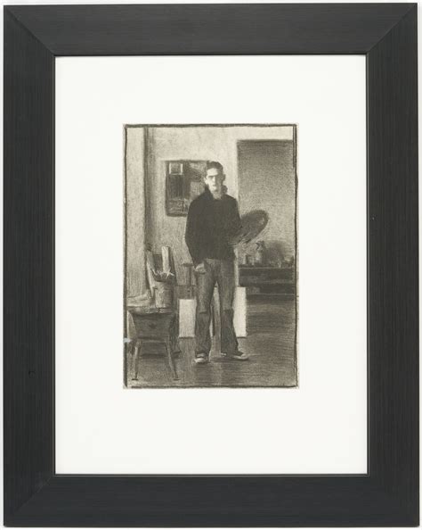 Lot 820: Jesus Villarreal Oil Study & Graphite for "The Mirror" | Case