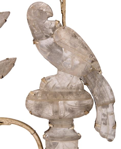 A Pair Of French Turn Of The Century Louis Xvi St Rock Crystal Sconces