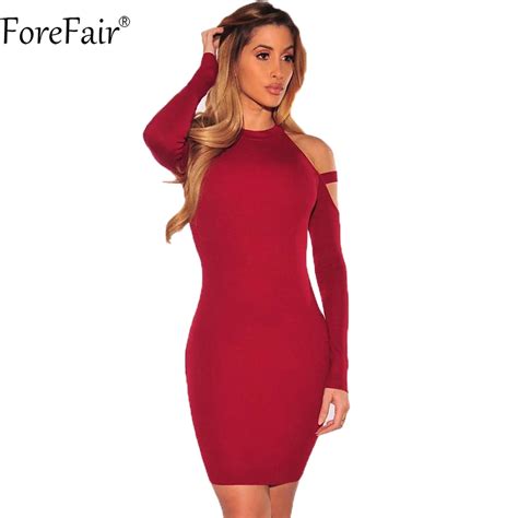 Forefair Autumn Winter Sexy Off Shoulder Club Party Dresses Women Long