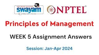 Nptel Principles Of Management Assignment Solutions Nptel Cheat