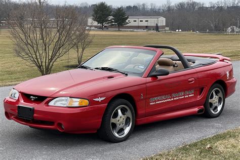 8k-Mile 1994 Ford Mustang SVT Cobra Convertible Pace Car 5-Speed for ...