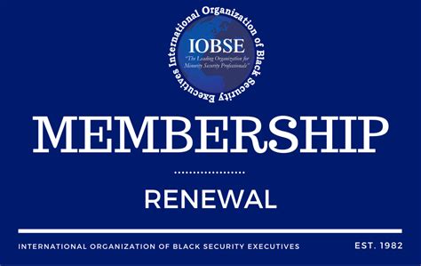 IOBSE Membership Renewal - International Organization of Black Security Executives