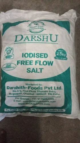 25Kg Darshu Iodised Free Flow Salt At Rs 250 Kg Free Flow Salt In