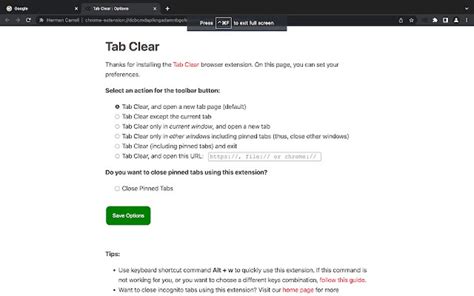 Tab Clear for Google Chrome - Extension Download