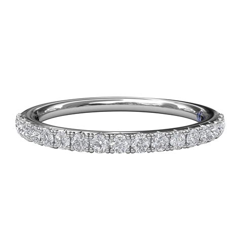 Diamond Pavé Half Eternity Wedding Band In White Gold 34 Cttw Borsheims