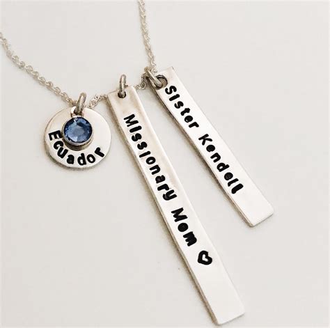 Missionary Mom Necklace Missionary Mama Necklace Personalized Etsy