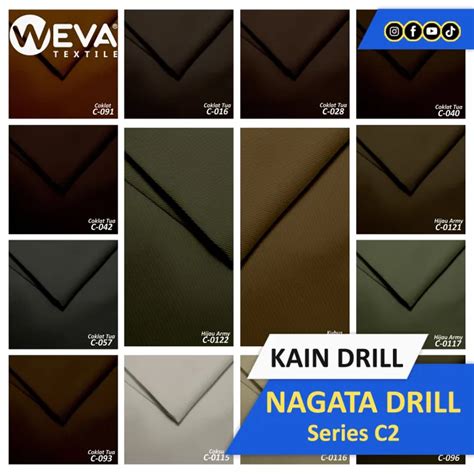 Bahan Kain Nagata Drill Kain Kemeja Drill Murah Series C Lazada