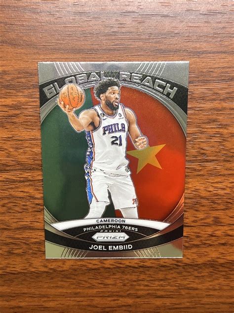 2023 24 Prizm Joel Embiid GLOBAL REACH 5 QUANTITY Panini Philadelphia