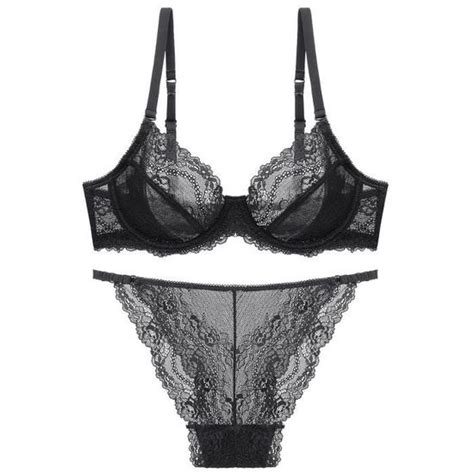 Ensemble Lingerie Femme Dentelle Sexy Transparente Ultra Fine