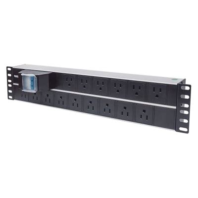 Barra De Multicontactos Y Supresor De Picos Intellinet Rack 2U Pdu 15