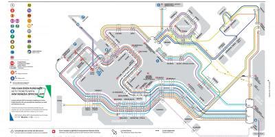 Vaporetto route map - Map of vaporetto routes in Venice (Italy)