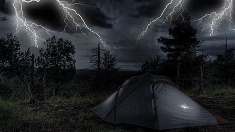 Rain On Tent With Thunderstorm Rain Sounds For Sleeping Studying