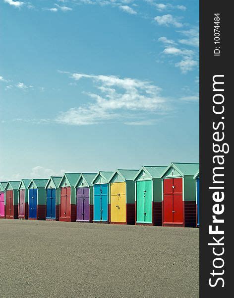 Beach Brighton Hut Free Stock Photos Stockfreeimages