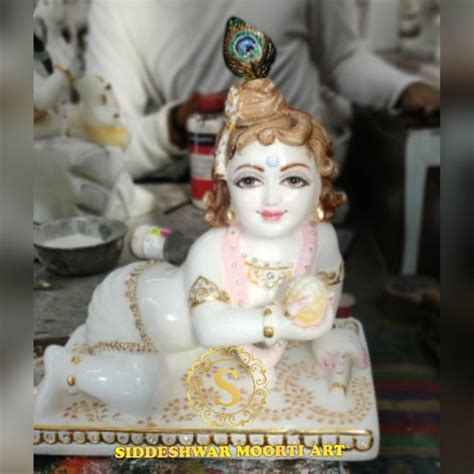 Traditional Hindu Gold Plated Marble Bal Gopal Statue Home At Rs 42000